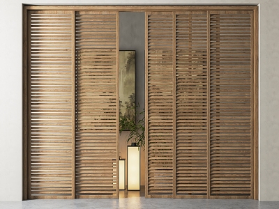 sliding door shutter sliding door 3d model