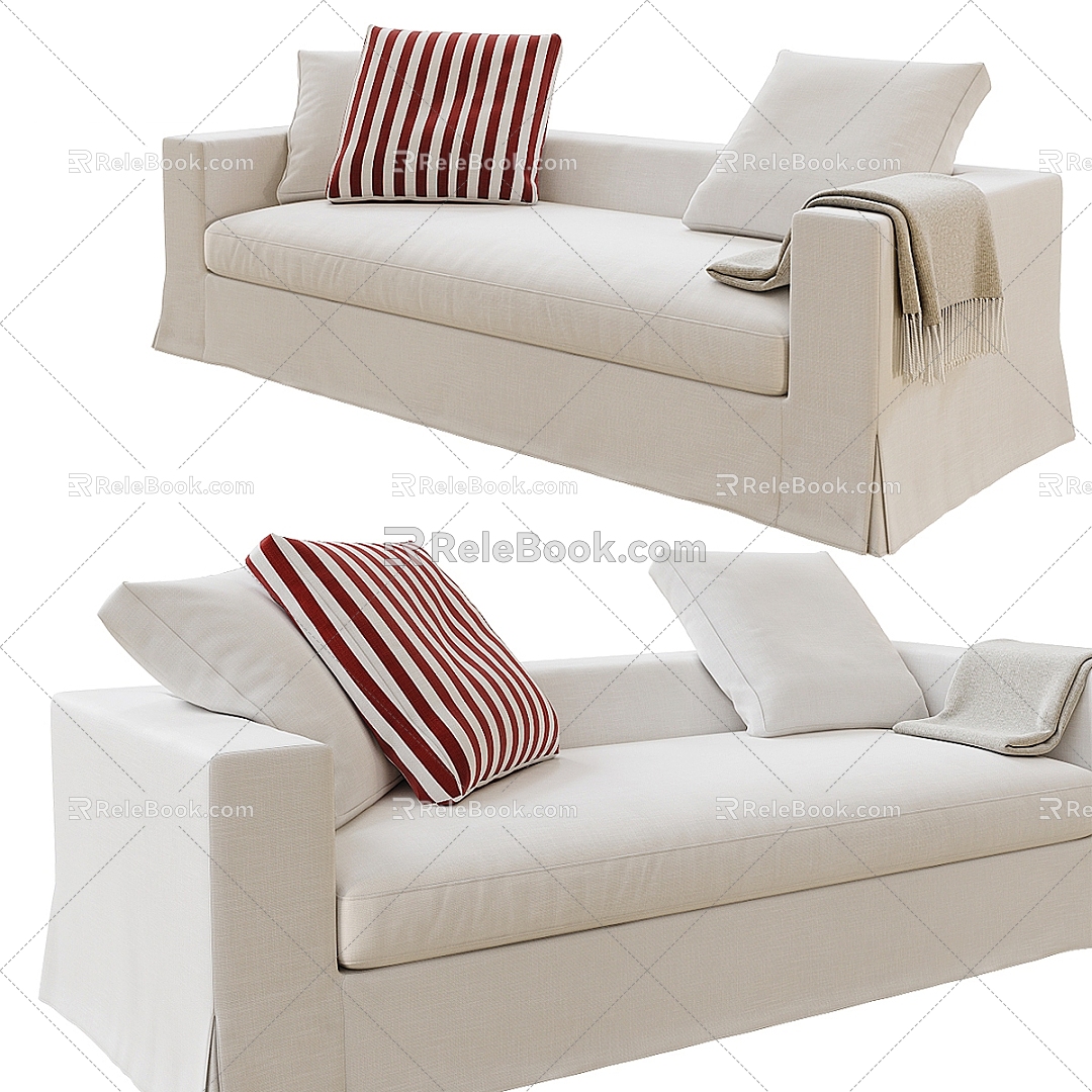 Modern fabric sofa 3d model