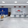 Spacious Bright Public Service Hall With Service Counters Waiting Chairs And Organized Layout