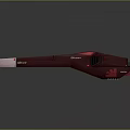 Crimson Red Sci-Fi Mechanical Structure With Detailed Design And White Accents