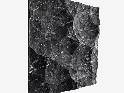 Black Marble Component With Natural Texture For Architectural Decorative Design 3d model