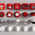 Essential Fire Safety Equipment Featuring Alarm Buttons Smoke Detectors And Fire Alarm Devices