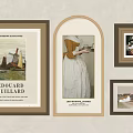 Framed Art Paintings Collection On Interior Wall With Various Styles