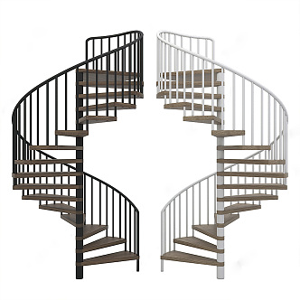 modern revolving staircase 3d model