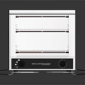 Electric Countertop Oven With Two Tiered Racks Heating Elements Transparent Door And Grill Accessories