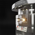 Cuppone Ciotto Stainless Steel Commercial Pizza Oven With Control Panel And Wheels