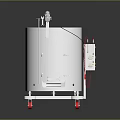 EKO Brand Mobile Cylindrical Industrial Equipment With Control Panel And Red Wheels