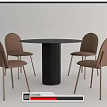 Modern Table and Chair Combination Negotiation Table and Chair Combination Casual Table and Chair 3d model