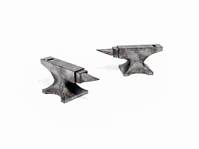 Heavy Duty Cast Iron Anvils As Essential Industrial Equipment For Metalworking 3d model