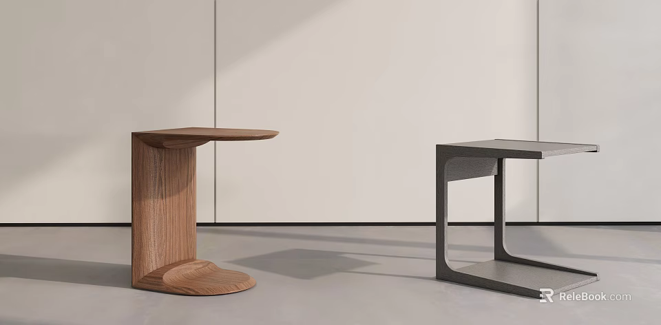 Modern Minimalist Coffee Tables With Wooden And Metal Sleek Designs In Contemporary Interior Space 3d model 