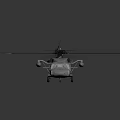Modern Utility Helicopter 3D Rendering Featuring Rotors Cockpit And Gray Fuselage 3d model