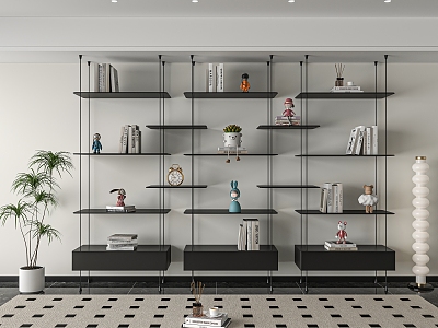 Minimalist Bookshelf Storage Rack model