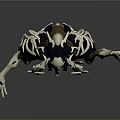 Detailed Fantasy Character With Antlers Elaborate Skeletal Costume And Red Accents