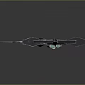 Mythical Glowing Green Axe Weapon With Decorative Wings Luminous Patterns And Metal Structure
