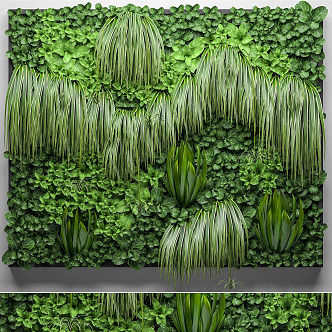 Modern Green Plant Wall Plant Wall 3d model