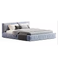 Modern Bed Design With Linen Bedding Pillows And Soft Blanket Details
