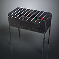 Outdoor Sturdy Metal Grill With Grates And Supportive Legs For Home Use