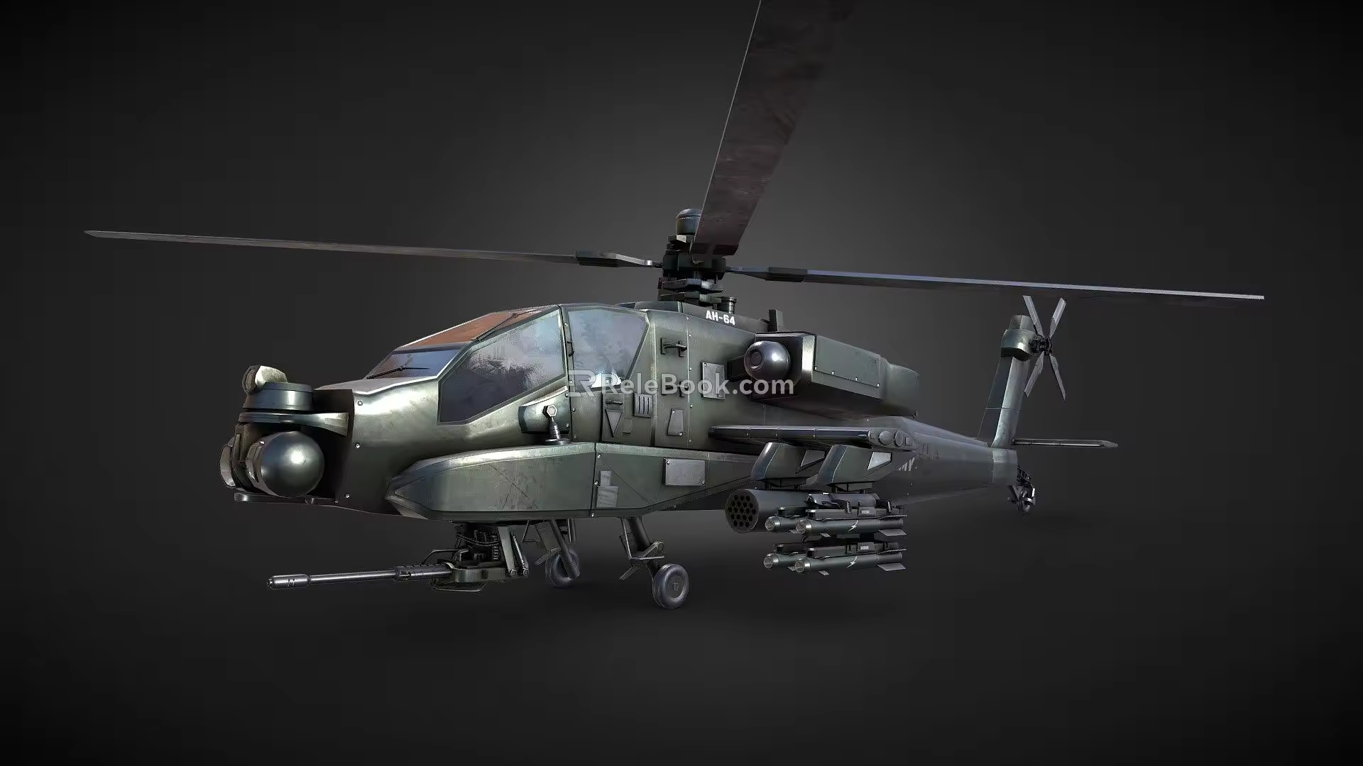 attack helicopter 3d model