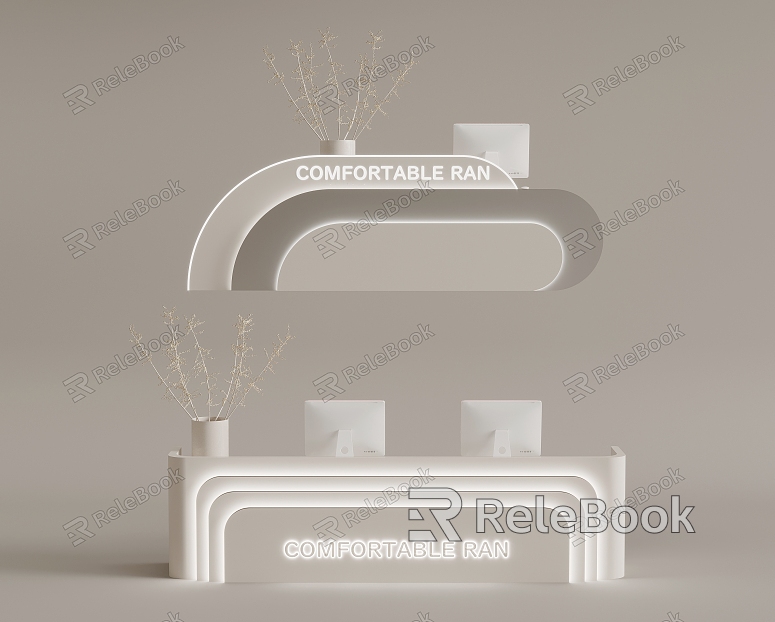 Modern Company Front Desk Bar model