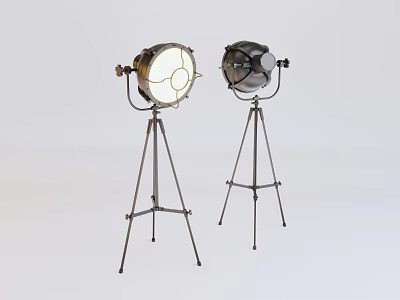 Modern Tripod Floor Lamps With Metal Stand And Round Shade Design Style 3d model