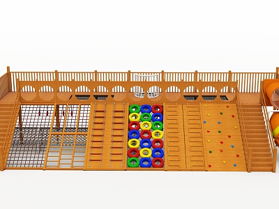 Amusement equipment wooden platform climbing toy amusement model