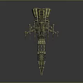 Futuristic Spacecraft Model For Cosmic Exploration With Intricate Design And Components