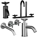 Modern Bathroom Kitchen Shower Faucet Designs With Handle Spray Head Fixtures 3d model