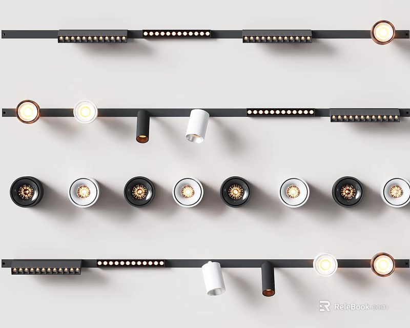 Modern Downlights and Spotlights with Various Stylish Designs for Home 3d model 