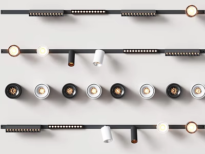 Modern Downlights and Spotlights with Various Stylish Designs for Home 3d model