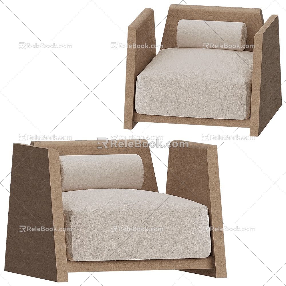 ozawa single sofa 18 3d model