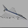 Detailed Modern Fighter Jet Weapon With Silver Blue Stripes Streamlined Wings And Cockpit