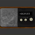 Vintage Radio With Wooden Case Mesh Speaker And FM AM Dial Knobs