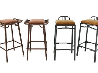 New Chinese Bar Chair Bar Chair 3d model