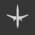 White Airplane Model With Twin Engines Detailed Wings And Smooth Fuselage On Dark Reflective Background