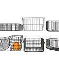 Metal Wire Storage Baskets In Various Shapes For Home Organization Use