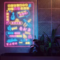Vibrant Neon Decorative Lights With Chinese Characters And Icons For Restaurant Interior