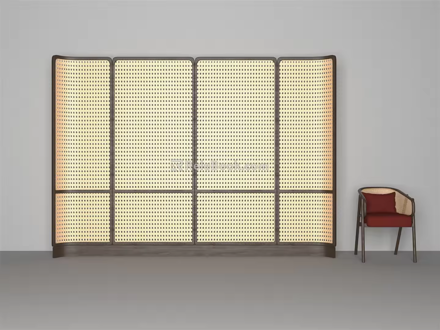 Silent Screen Rattan Screen 3d model