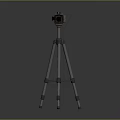 High Quality Professional Camcorder Electronic Appliance Mounted on Stable Tripod Stand