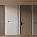 Modern Hinged Doors With Various Color Options And Wood Grain Texture Design