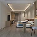 Hotel Guest Room Modern Interior Design With Twin Beds Wooden Wall Panels And Bedside Tables