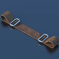 Durable Brown Leather Strap With Silver Metal Buckles For Daily Use