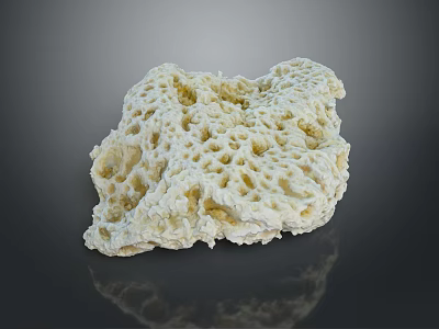 Natural Aquatic Animal Sponge With Porous Surface And Soft Underwater Texture 3d model