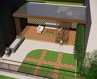 Modern pavilion 3d model