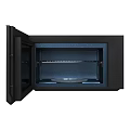 Black Stainless Steel Microwave Oven With Digital Display And Control Panel Kitchen Appliance