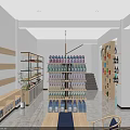 Modern Lounge Area With Comfortable Sofas Coffee Table Fresh Fruit Flowers Potted Plants Wine Racks And Shelves