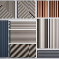 Stylish Wall Panels With Various Textures And Color Options For Interior Design 3d model