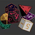 Colorful Polyhedral Dice With Various Shapes And Numbered Faces For Daily Use