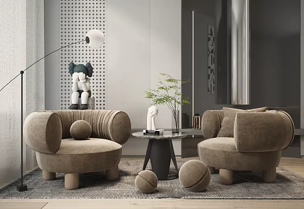 Modern Casual Sofa Combination Single Sofa Leisure Chair 3d model
