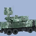Military Functional Vehicle With Camouflage Paint Multi wheeled Missile Launcher System And Antennas