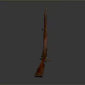 Traditional Handcrafted Wooden Sculpture Carving With Long Detailed Brown Artisan Design